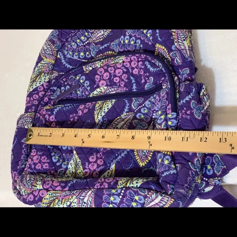 Vera Bradley women’s Batik Leaves multicolored flower backpack - Purple - Picture 6 of 6
